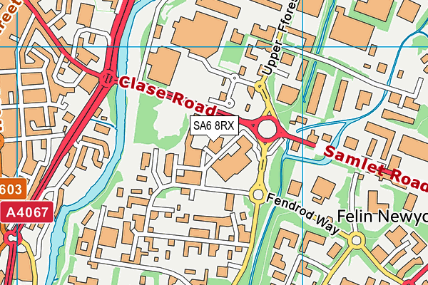 SA6 8RX map - OS VectorMap District (Ordnance Survey)