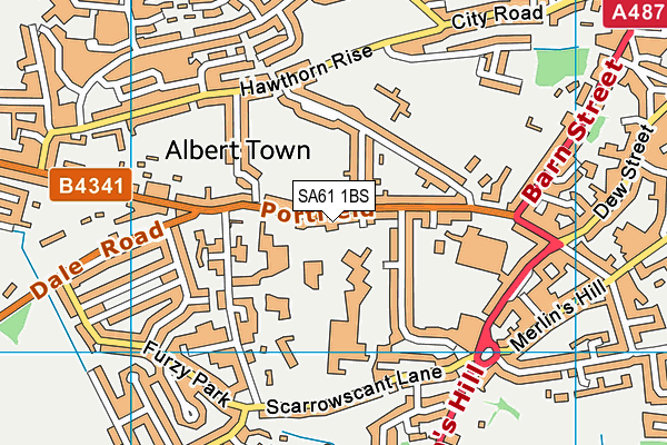 Portfield School map (SA61 1BS) - OS VectorMap District (Ordnance Survey)