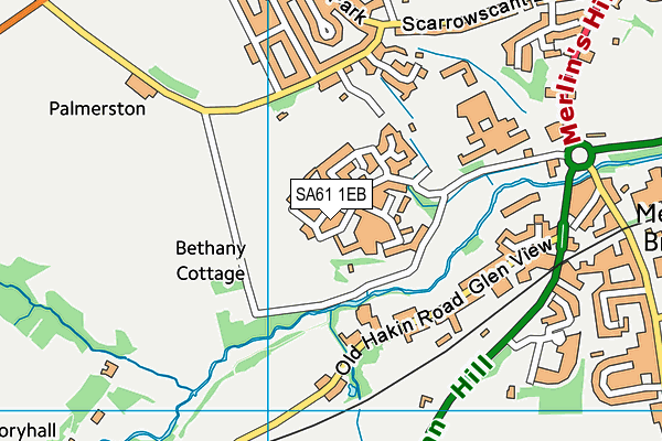 SA61 1EB map - OS VectorMap District (Ordnance Survey)
