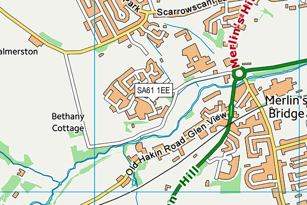 SA61 1EE map - OS VectorMap District (Ordnance Survey)