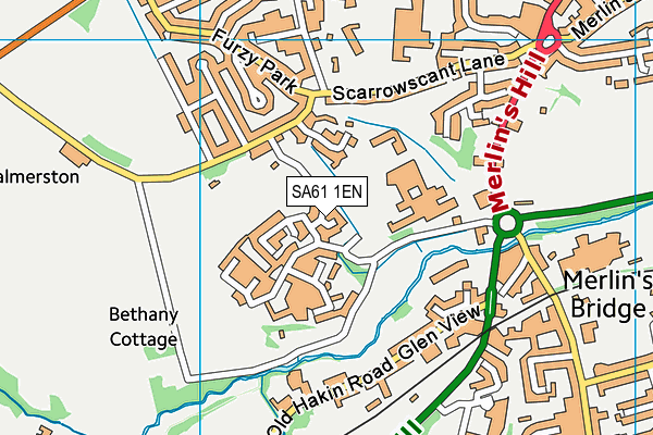 SA61 1EN map - OS VectorMap District (Ordnance Survey)