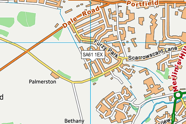 SA61 1EX map - OS VectorMap District (Ordnance Survey)