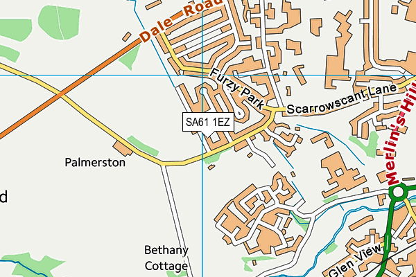 SA61 1EZ map - OS VectorMap District (Ordnance Survey)