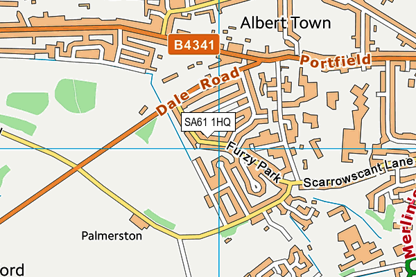 SA61 1HQ map - OS VectorMap District (Ordnance Survey)