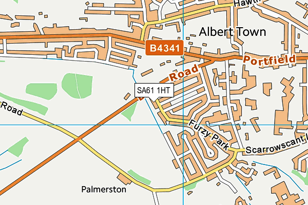 SA61 1HT map - OS VectorMap District (Ordnance Survey)