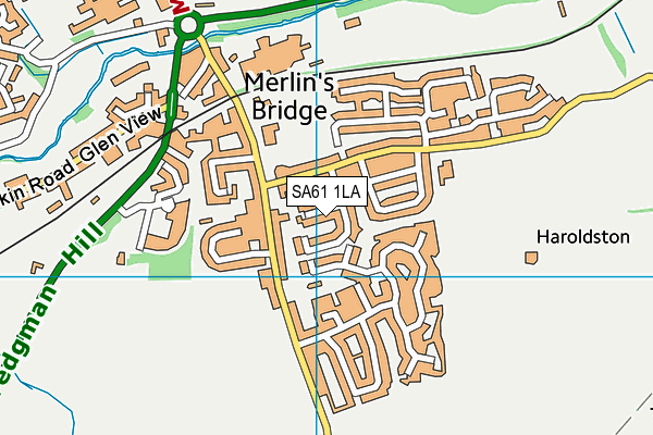 SA61 1LA map - OS VectorMap District (Ordnance Survey)