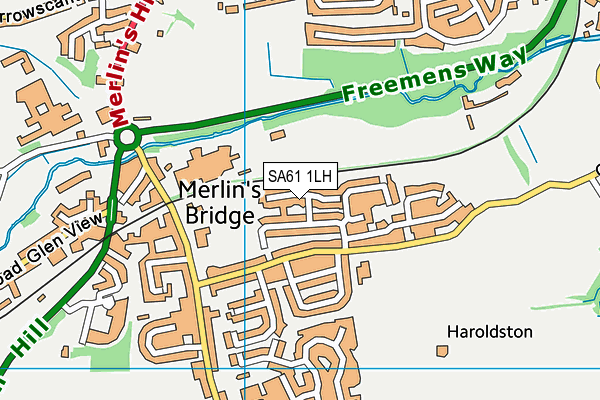 SA61 1LH map - OS VectorMap District (Ordnance Survey)