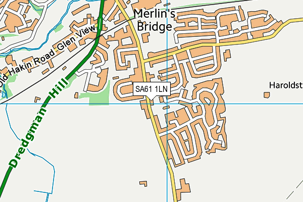 SA61 1LN map - OS VectorMap District (Ordnance Survey)