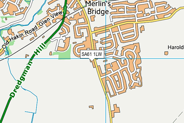 SA61 1LW map - OS VectorMap District (Ordnance Survey)