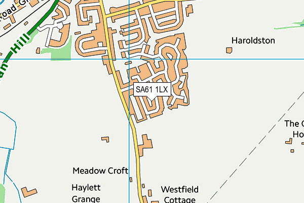 SA61 1LX map - OS VectorMap District (Ordnance Survey)