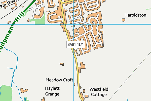 SA61 1LY map - OS VectorMap District (Ordnance Survey)