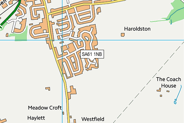 SA61 1NB map - OS VectorMap District (Ordnance Survey)