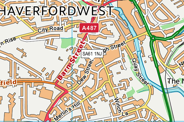 SA61 1NJ map - OS VectorMap District (Ordnance Survey)