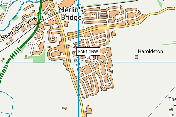 SA61 1NW map - OS VectorMap District (Ordnance Survey)
