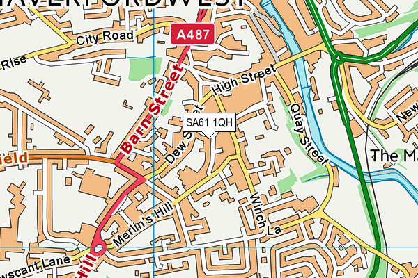 SA61 1QH map - OS VectorMap District (Ordnance Survey)