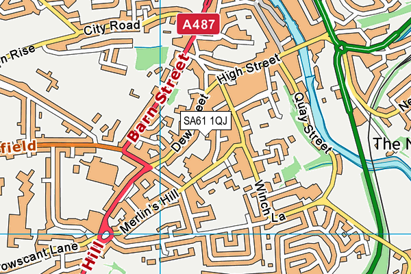 SA61 1QJ map - OS VectorMap District (Ordnance Survey)