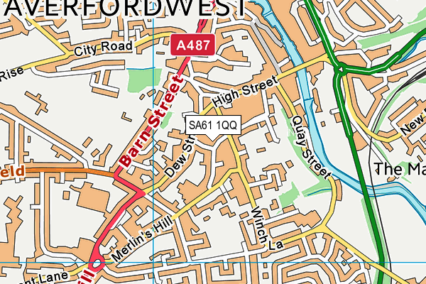 SA61 1QQ map - OS VectorMap District (Ordnance Survey)