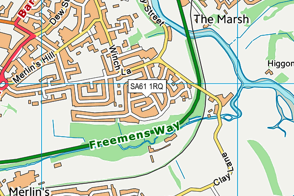 SA61 1RQ map - OS VectorMap District (Ordnance Survey)