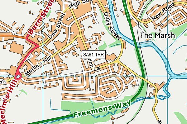SA61 1RR map - OS VectorMap District (Ordnance Survey)