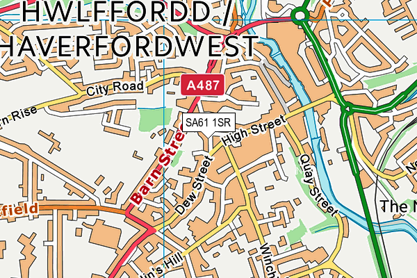 SA61 1SR map - OS VectorMap District (Ordnance Survey)