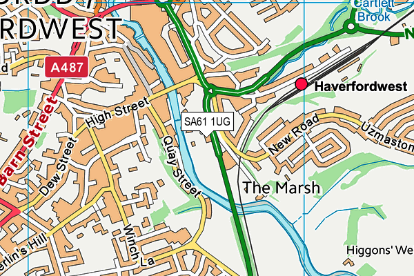 SA61 1UG map - OS VectorMap District (Ordnance Survey)