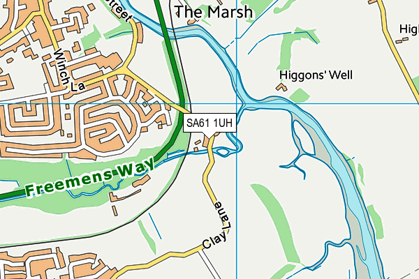 SA61 1UH map - OS VectorMap District (Ordnance Survey)