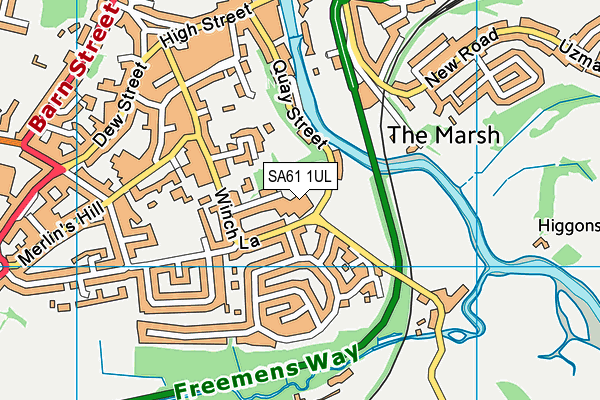 SA61 1UL map - OS VectorMap District (Ordnance Survey)