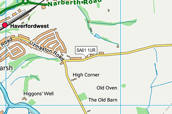 SA61 1UR map - OS VectorMap District (Ordnance Survey)