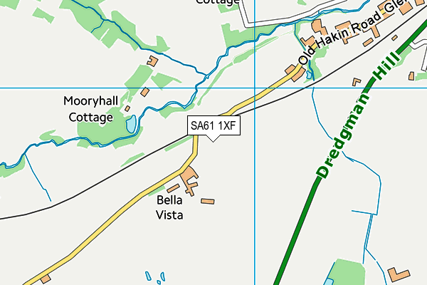 SA61 1XF map - OS VectorMap District (Ordnance Survey)