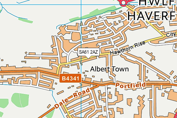 SA61 2AZ map - OS VectorMap District (Ordnance Survey)