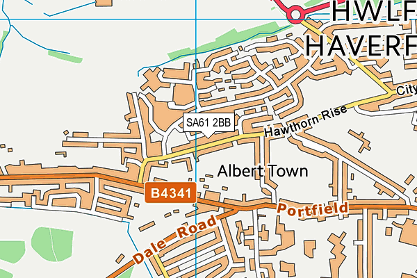 SA61 2BB map - OS VectorMap District (Ordnance Survey)