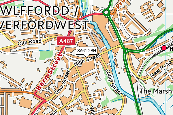 SA61 2BH map - OS VectorMap District (Ordnance Survey)