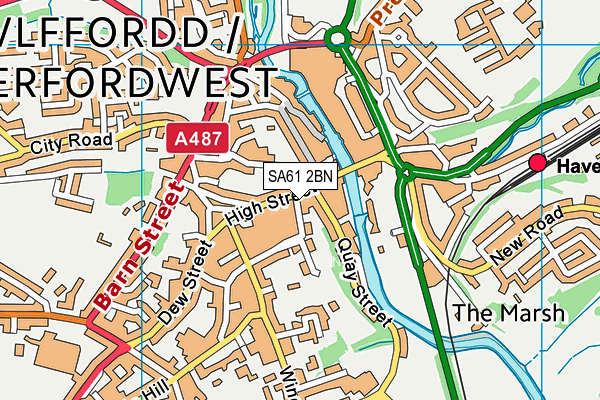 SA61 2BN map - OS VectorMap District (Ordnance Survey)