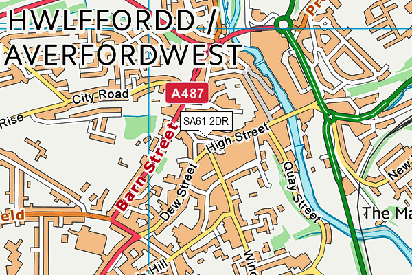 SA61 2DR map - OS VectorMap District (Ordnance Survey)