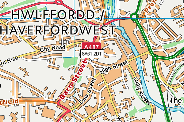 SA61 2DT map - OS VectorMap District (Ordnance Survey)
