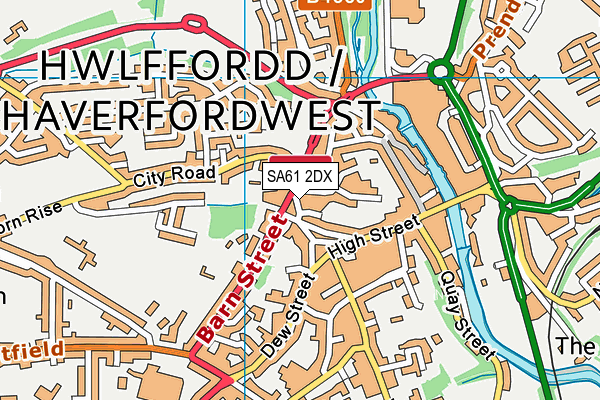 SA61 2DX map - OS VectorMap District (Ordnance Survey)