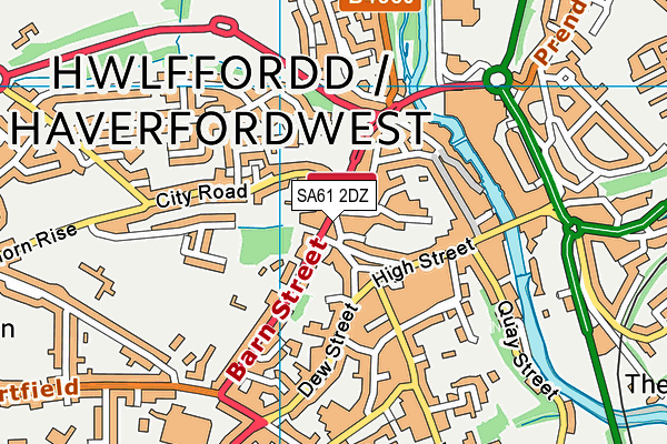 SA61 2DZ map - OS VectorMap District (Ordnance Survey)