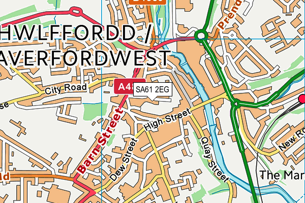 SA61 2EG map - OS VectorMap District (Ordnance Survey)