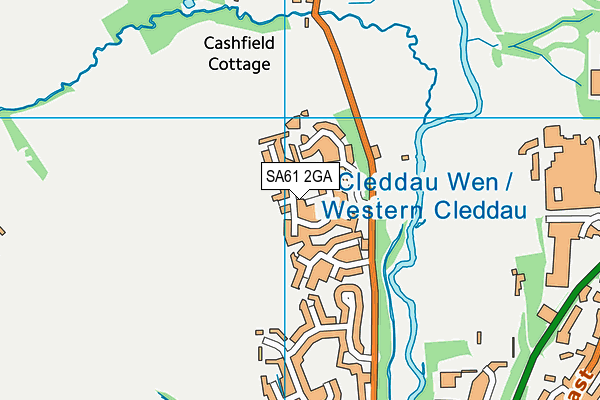 SA61 2GA map - OS VectorMap District (Ordnance Survey)