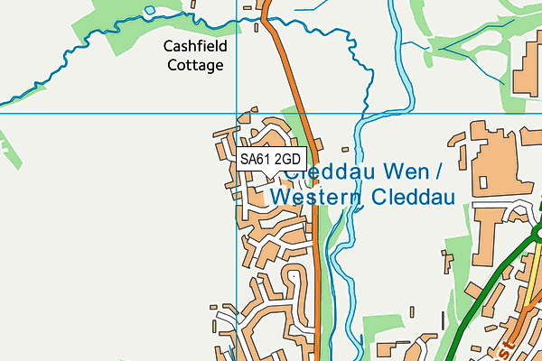 SA61 2GD map - OS VectorMap District (Ordnance Survey)