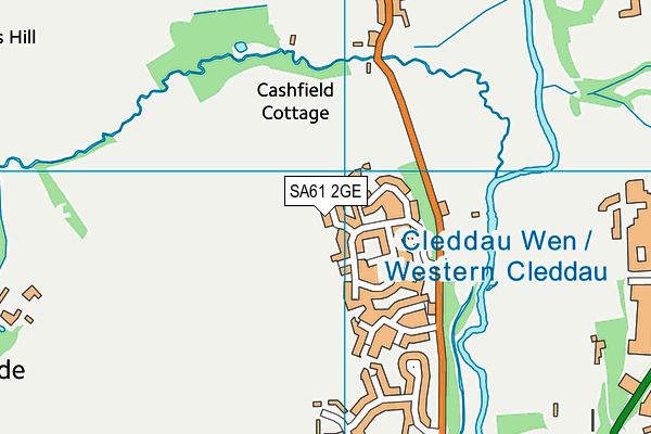 SA61 2GE map - OS VectorMap District (Ordnance Survey)