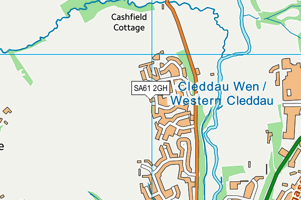 SA61 2GH map - OS VectorMap District (Ordnance Survey)