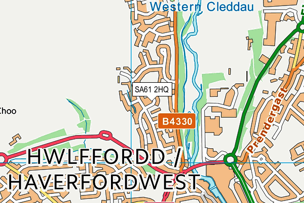 SA61 2HQ map - OS VectorMap District (Ordnance Survey)