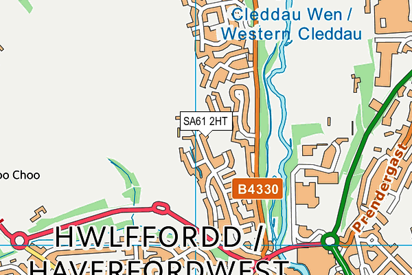 SA61 2HT map - OS VectorMap District (Ordnance Survey)