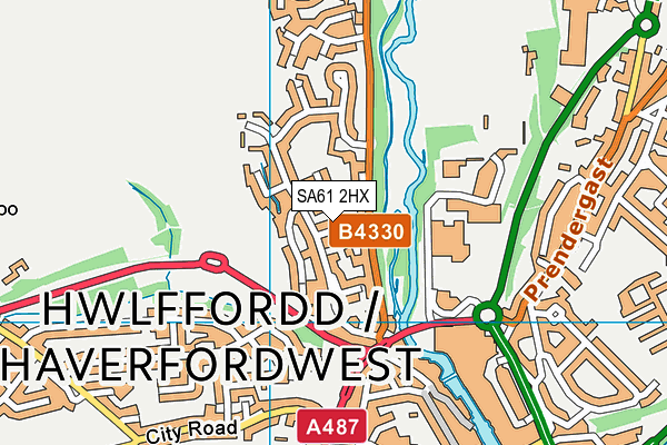 SA61 2HX map - OS VectorMap District (Ordnance Survey)