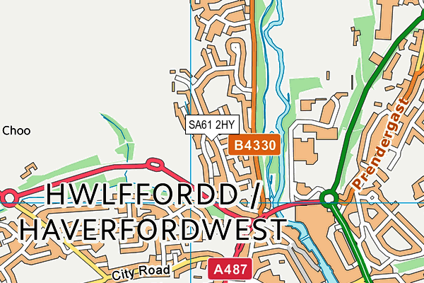 SA61 2HY map - OS VectorMap District (Ordnance Survey)