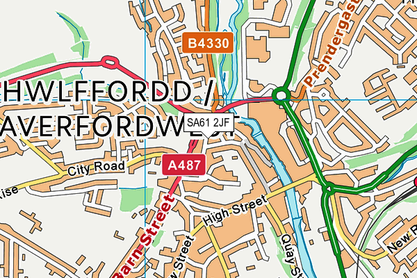 SA61 2JF map - OS VectorMap District (Ordnance Survey)