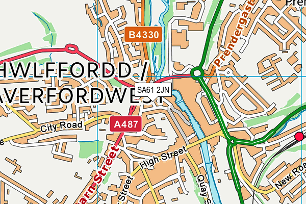 SA61 2JN map - OS VectorMap District (Ordnance Survey)