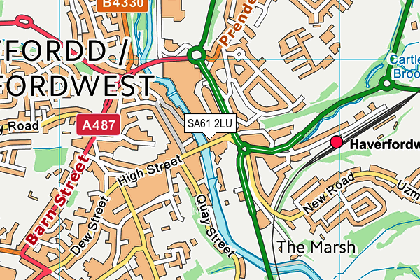 SA61 2LU map - OS VectorMap District (Ordnance Survey)