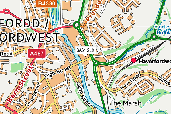 SA61 2LX map - OS VectorMap District (Ordnance Survey)